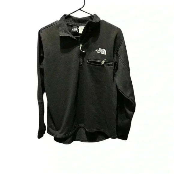 VINTAGE The North Face Ultrawick 1/4 Zip Pullover Top Women’s M Black Wicking - Picture 1 of 2